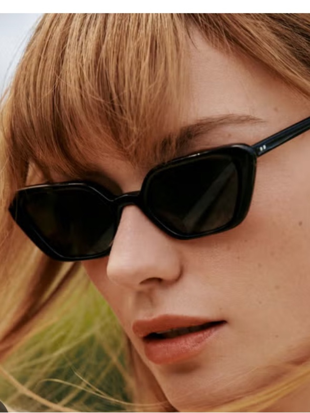 Reformation Black Cat-Eye Sunglasses